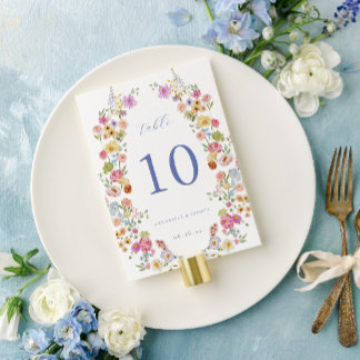 Tarjeta De Mesa Boda de Soft Garden Florals