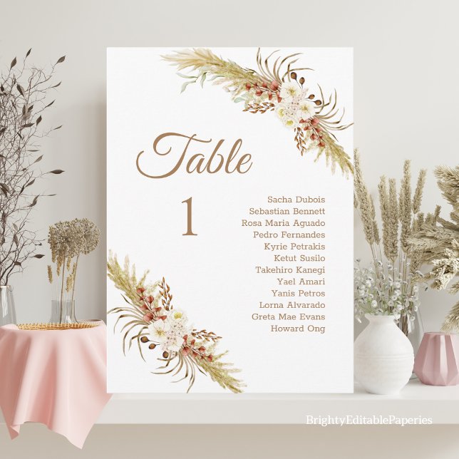 Tarjeta de mesa Boda de Sueño de Grassland. (Subido por el creador)