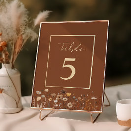 Tarjeta De Mesa Boda de Terracota Boho