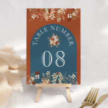 Boda de Terracota Floral Wildflower Azul Polvorien