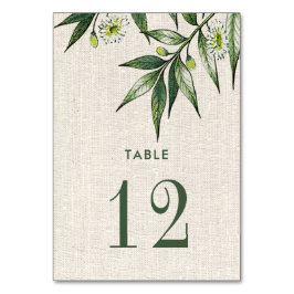 Tarjeta De Mesa Boda de textura de quemadura botánica de vegetació
