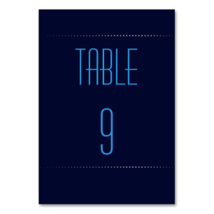 Tarjeta de mesa Boda de tiburón azul