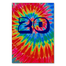 Tarjeta De Mesa Boda de tinta de espiral Tabla 20