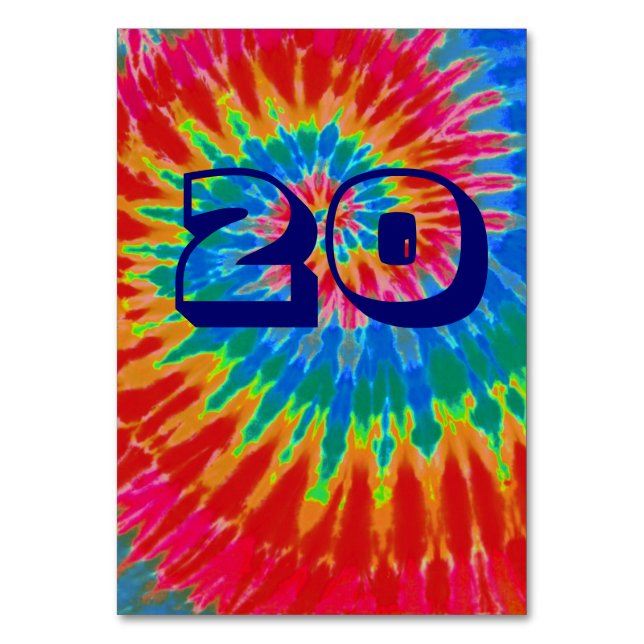 Tarjeta De Mesa Boda de tinta de espiral Tabla 20 (Anverso)