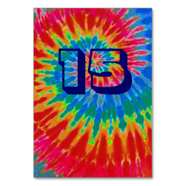 Tarjeta De Mesa Boda de tinte en espiral Tabla Quince