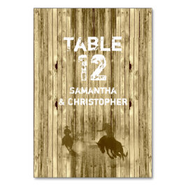 Tarjeta De Mesa Boda de vaqueros del oeste salvaje