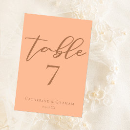 Tarjeta De Mesa Boda de verano de guión Minimalista de la pintura