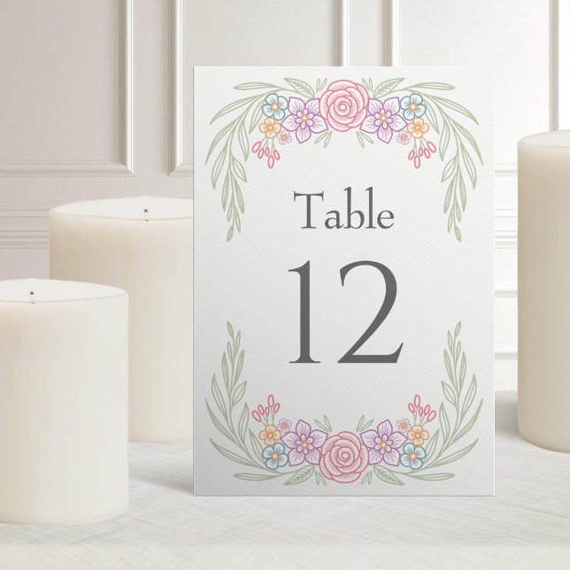 Tarjeta De Mesa Boda de verano de primavera floral (Subido por el creador)