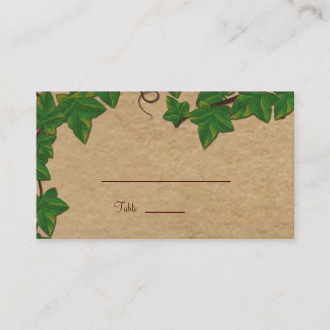Tarjeta De Mesa Boda de viñas de uva vitícola (Anverso)