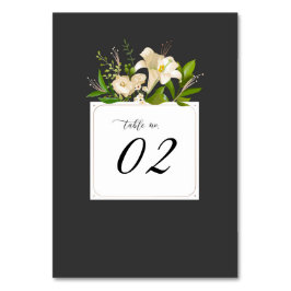 Tarjeta De Mesa Boda de White Lilies