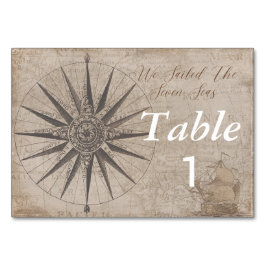 Tarjeta De Mesa Boda de yates náuticos