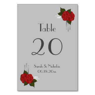 Tarjeta de mesa Boda decorativa sencilla y elegant