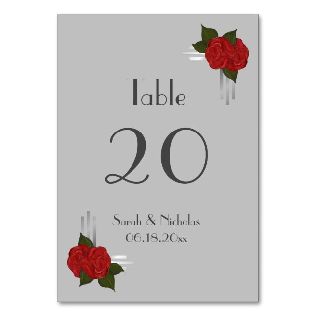 Tarjeta de mesa Boda decorativa sencilla y elegant (Reverso)