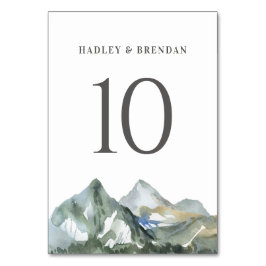 Tarjeta De Mesa Boda del Bosque de Montaña Rusa