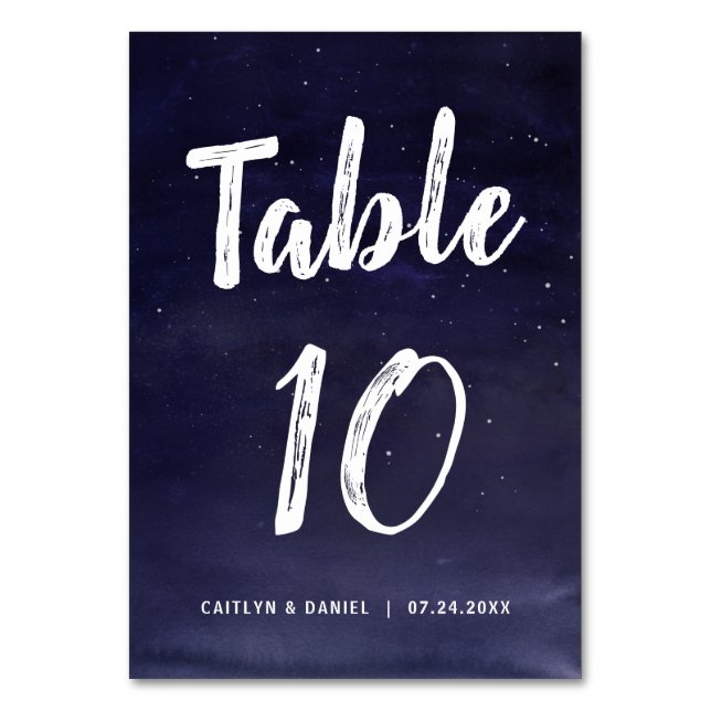 Tarjeta De Mesa Boda del cielo azul de la Marina (Anverso)