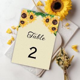 Tarjeta De Mesa Boda del girasol del país