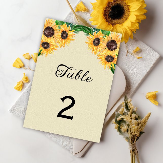 Tarjeta De Mesa Boda del girasol del país (Subido por el creador)