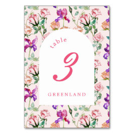 Tarjeta De Mesa Boda del Máximalismo Botánico Salvaje