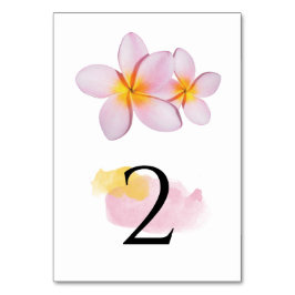 Tarjeta De Mesa Boda del Plumeria Frangipani Tropical