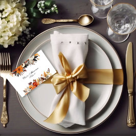 Tarjeta De Mesa Boda del presupuesto floral del otoño de verano