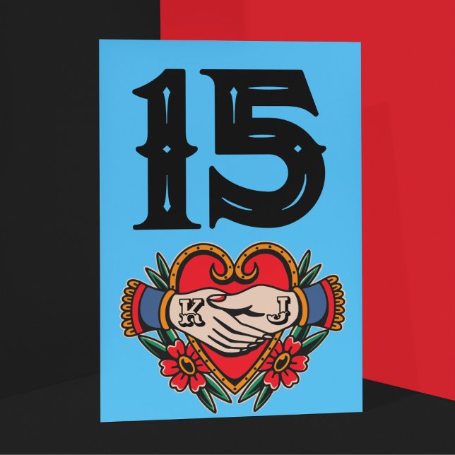 Tarjeta De Mesa Boda del tatuaje de las manos en el matrimonio (Subido por el creador)