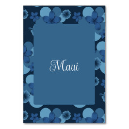 Tarjeta De Mesa Boda del tema tropical de la marina azul número de