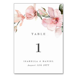 Tarjeta De Mesa Boda Delicate Floral Magnolia