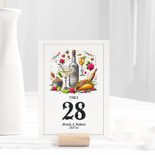 Tarjeta De Mesa Boda divertida y animada de tacos y tequila Fiesta