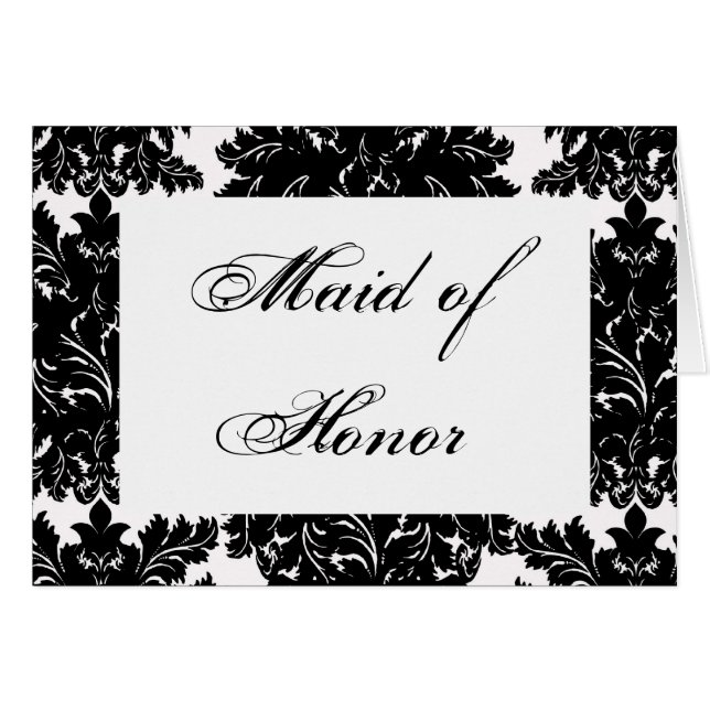 Tarjeta de mesa Boda "doncella de honor" (Anverso (Horizontal))