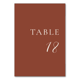 Tarjeta De Mesa Boda Editorial Moderno de Cobre Rústico