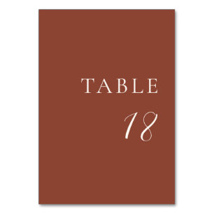 Tarjeta De Mesa Boda Editorial Moderno de Cobre Rústico