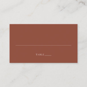 Tarjeta De Mesa Boda Editorial Moderno de Cobre Rústico