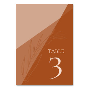 Tarjeta De Mesa Boda Elegant Terra Cotta