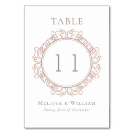 Tarjeta De Mesa Boda elegante