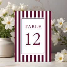 Boda Elegante a Rayas Burgundy