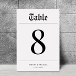 Tarjeta De Mesa Boda elegante al estilo de un periódico minimalist<br><div class="desc">Este elegante número de mesa sería una gran adición a su celebración boda. Añade fácilmente tus propios detalles haciendo clic en la opción "personalizar". 🌸 NOTA: El tamaño de esta tarjeta es de 3, 5" x 5". Si desea un tamaño mayor, por favor contáctame antes de 💖 su compra. 📨...</div>