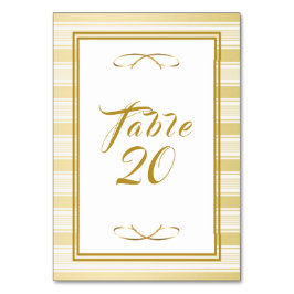 Tarjeta De Mesa Boda elegante con marco dorado