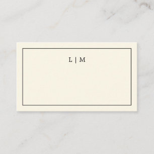 Tarjeta De Mesa Boda elegante con monograma amarillo mantequilla m
