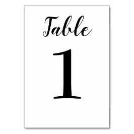 Tarjeta De Mesa Boda elegante de escritura negra