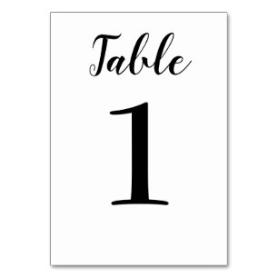 Tarjeta De Mesa Boda elegante de escritura negra