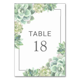 Tarjeta De Mesa Boda elegante de Éxitos Verdes Botánicos