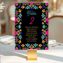 Tarjeta De Mesa Boda elegante de fiesta
