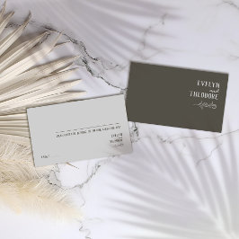 Tarjeta De Mesa Boda elegante de flor de línea neutra