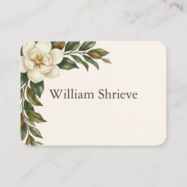 Tarjeta De Mesa Boda elegante de magnolia marfil (Anverso)