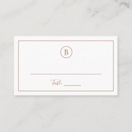 Tarjeta De Mesa Boda elegante de terracota tradicional