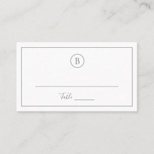 Tarjeta De Mesa Boda elegante gris tradicional