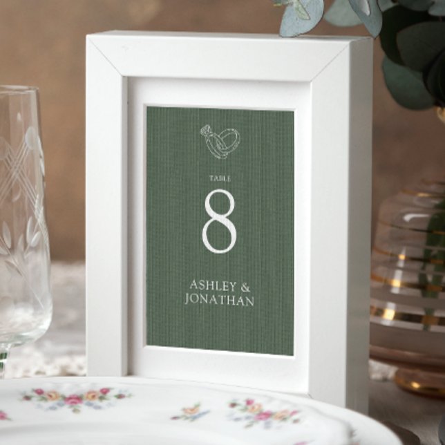 Tarjeta De Mesa Boda Elegante Moderno y Simple Elements (Subido por el creador)
