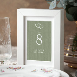 Tarjeta De Mesa Boda Elegante Moderno y Simple Elements