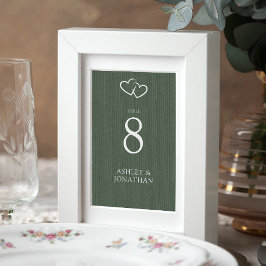 Tarjeta De Mesa Boda Elegante Moderno y Simple Elements