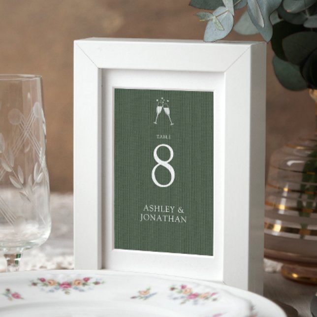 Tarjeta De Mesa Boda Elegante Moderno y Simple Elements (Subido por el creador)